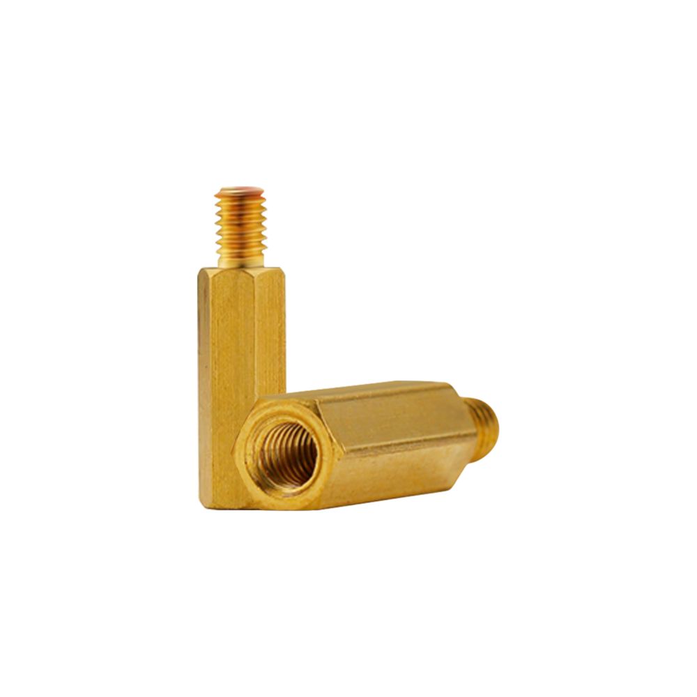 特寫 - 單頭六角銅柱